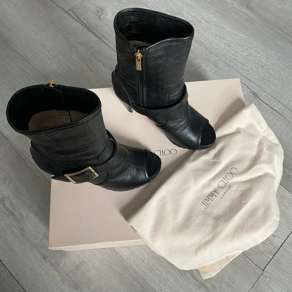 🎉HP🎉JIMMY CHOO BIKER BOOTIES - Picture 3 of 16